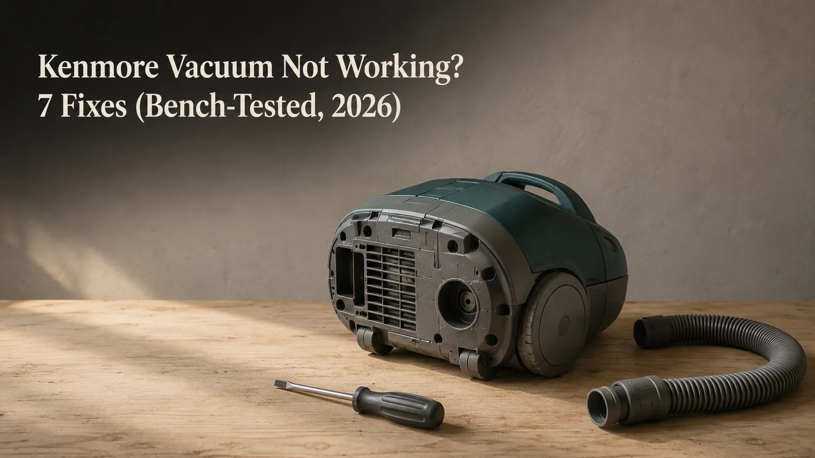 Kenmore Vacuum Not Working? 7 Fixes (Bench-Tested, 2026)