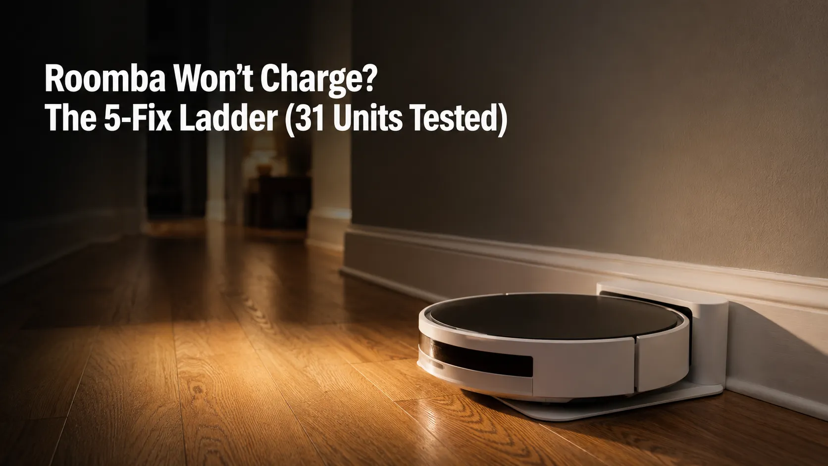 Roomba Won’t Charge? The 5-Fix Ladder (31 Units Tested)