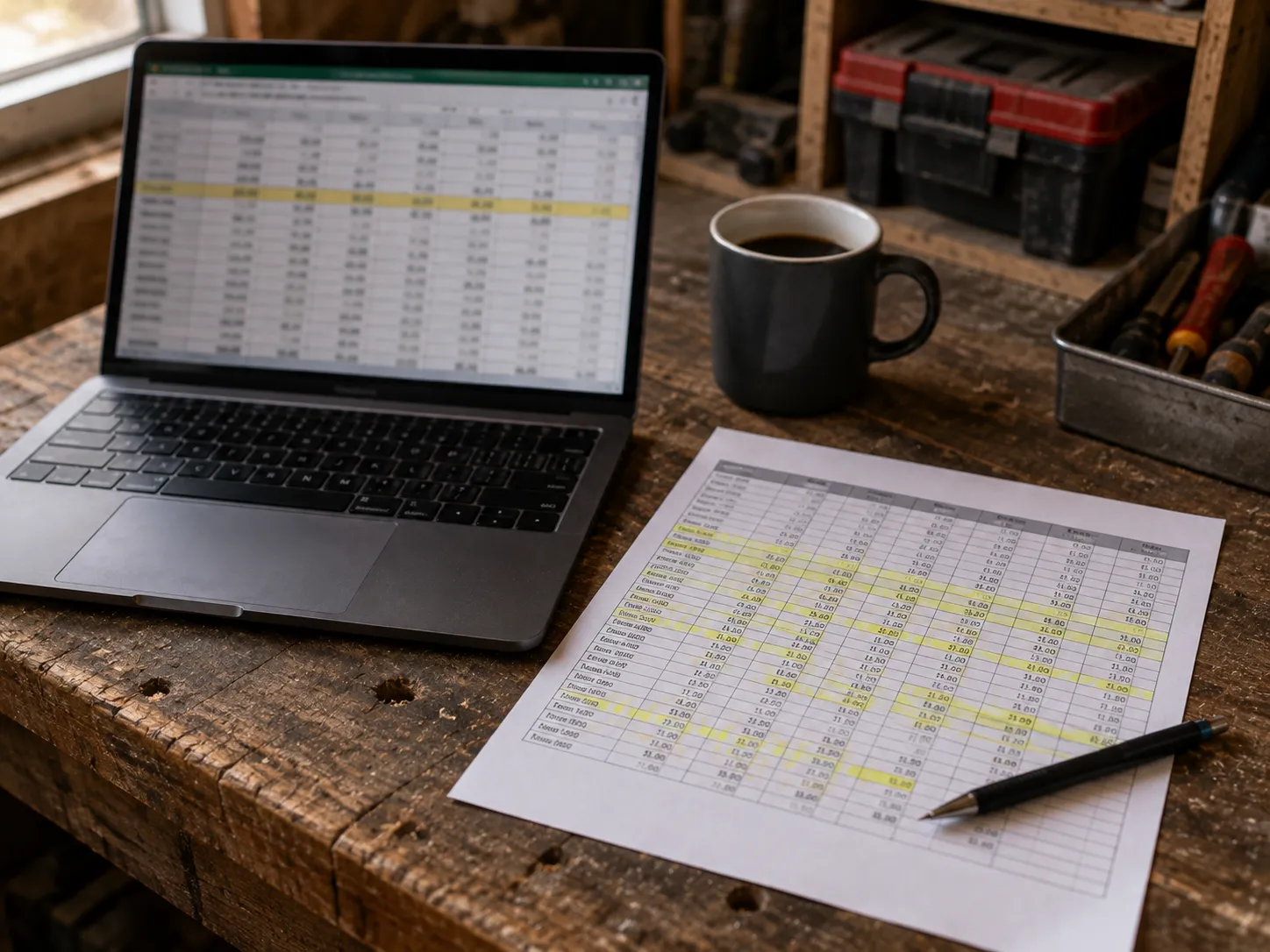 Weekly shop vac price tracking log compared across five retailers in 2026