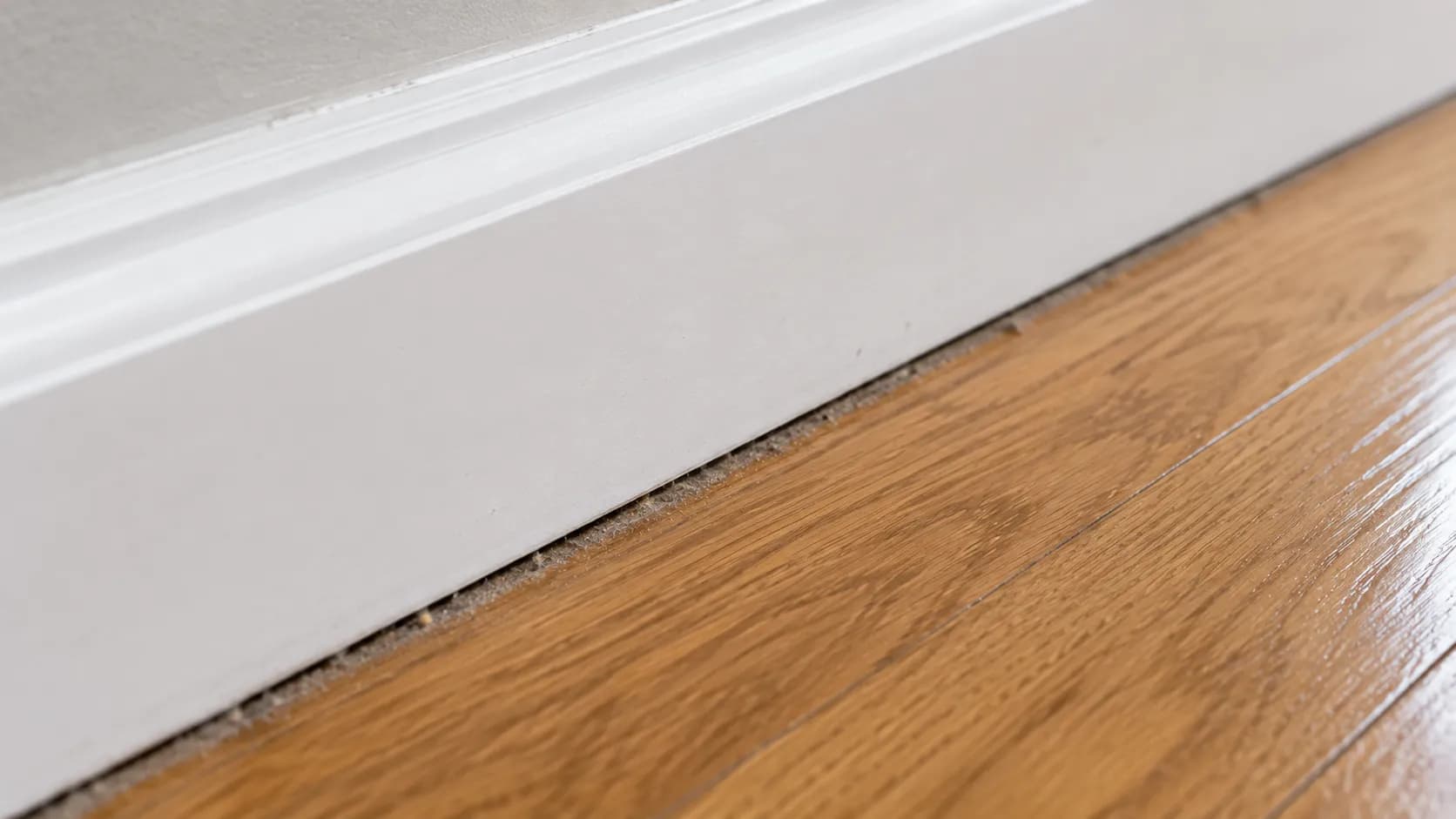 Edge cleaning gap left by a cordless wet dry vacuum and mop along a baseboard.