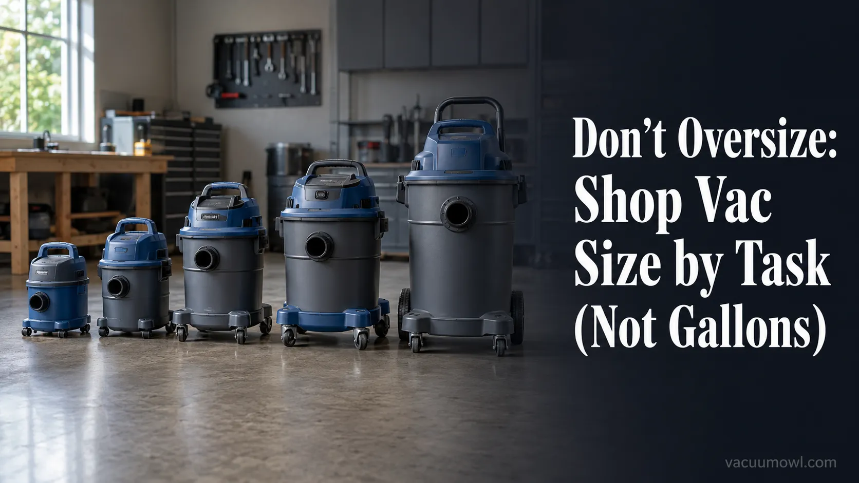 Don’t Oversize: Shop Vac Size by Task (Not Gallons)