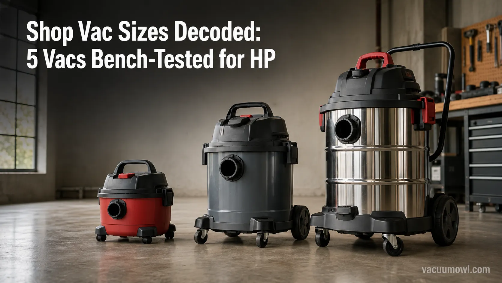 Shop Vac Sizes Decoded: 5 Vacs Bench-Tested for HP