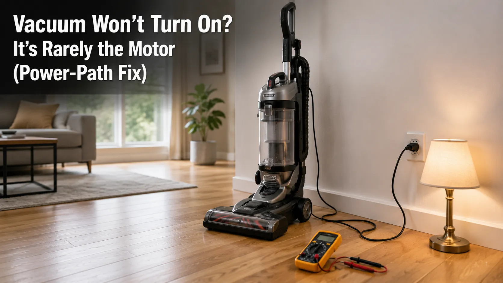Vacuum Won’t Turn On? It’s Rarely the Motor (Power-Path Fix)
